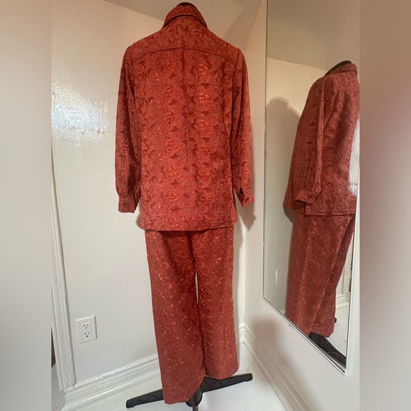 Vintage Terracotta Lace Set Handmade Boho Chic - Picture 2 of 13